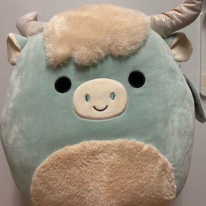 16” Squishmallow Armie blue cow bull